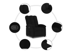 Poltrona| Poltrona Reclinável | Poltrona Confortável Relax tecido SHL759685 Preto