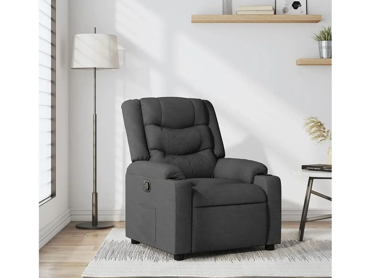 Poltrona* Poltrona Reclinável | Poltrona Confortável Relax tecido cinzento-escuro SHL110063 Cinza antracite