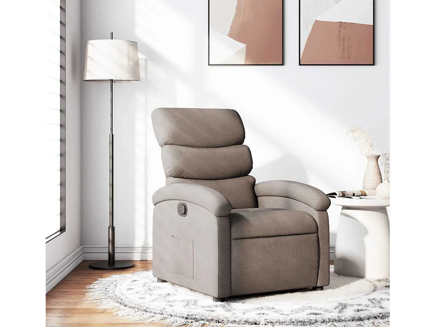Poltrona* Poltrona Reclinável | Poltrona Confortável Relax tecido cinzento-acastanhado SHL210396 Taupe