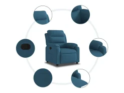 Poltrona* Poltrona Reclinável | Poltrona Confortável Relax veludo SHL632931 Azul