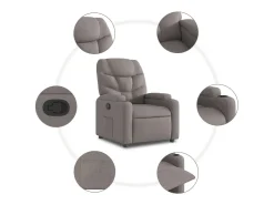 Poltrona Reclinável | Poltrona Confortável Relax tecido cinzento-acastanhado SHL689790^ Poltrona
