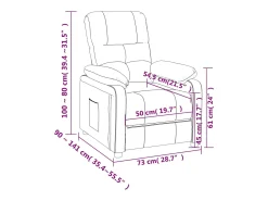Hot Poltrona Reclinável | Poltrona Confortável Relax tecido cinzento-escuro SHL92694 Cinza antracite