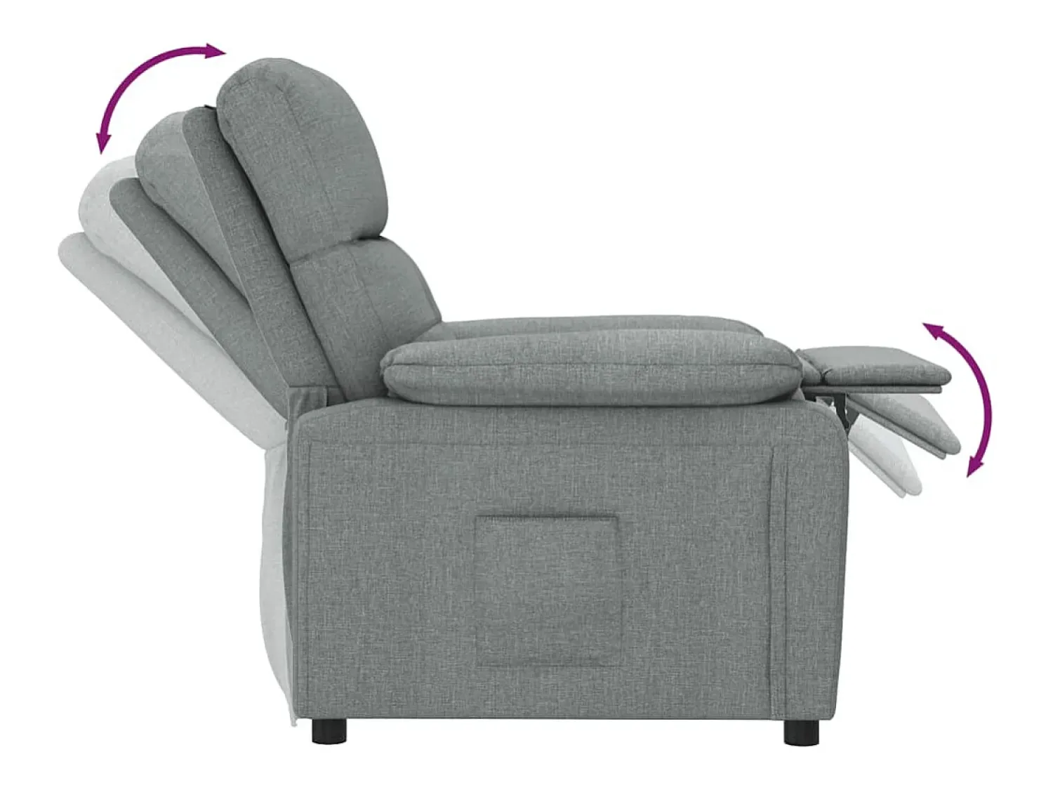 Hot Poltrona Reclinável | Poltrona Confortável Relax tecido cinzento-escuro SHL92694 Cinza antracite