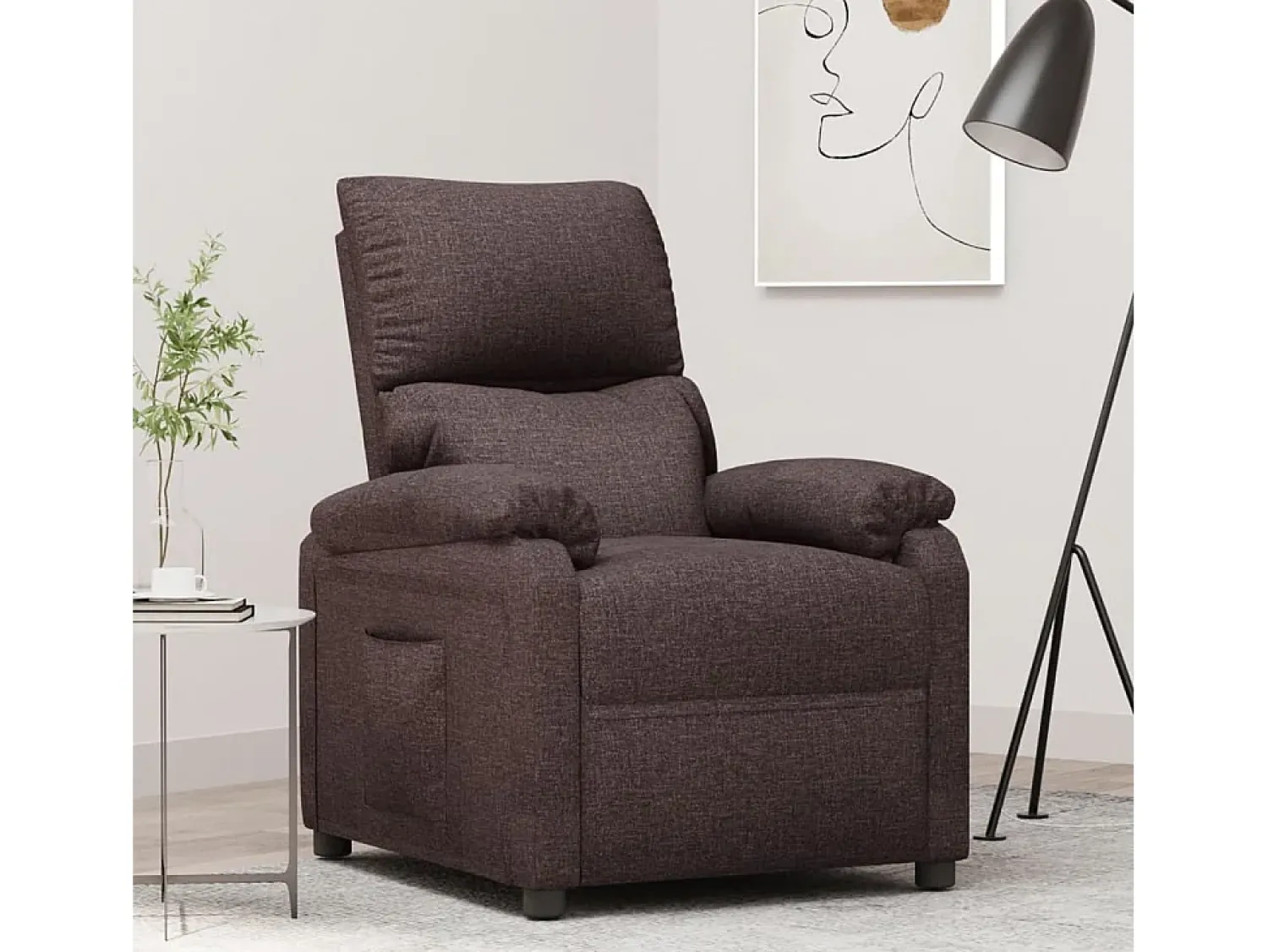Poltrona Reclinável | Poltrona Confortável Relax tecido -escuro SHL837938^ Poltrona