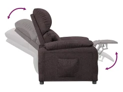 Poltrona Reclinável | Poltrona Confortável Relax tecido -escuro SHL837938^ Poltrona
