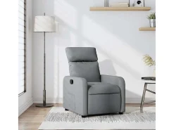 Poltrona| Poltrona Reclinável | Poltrona Confortável Relax tecido -claro SHL346648 Cinzento
