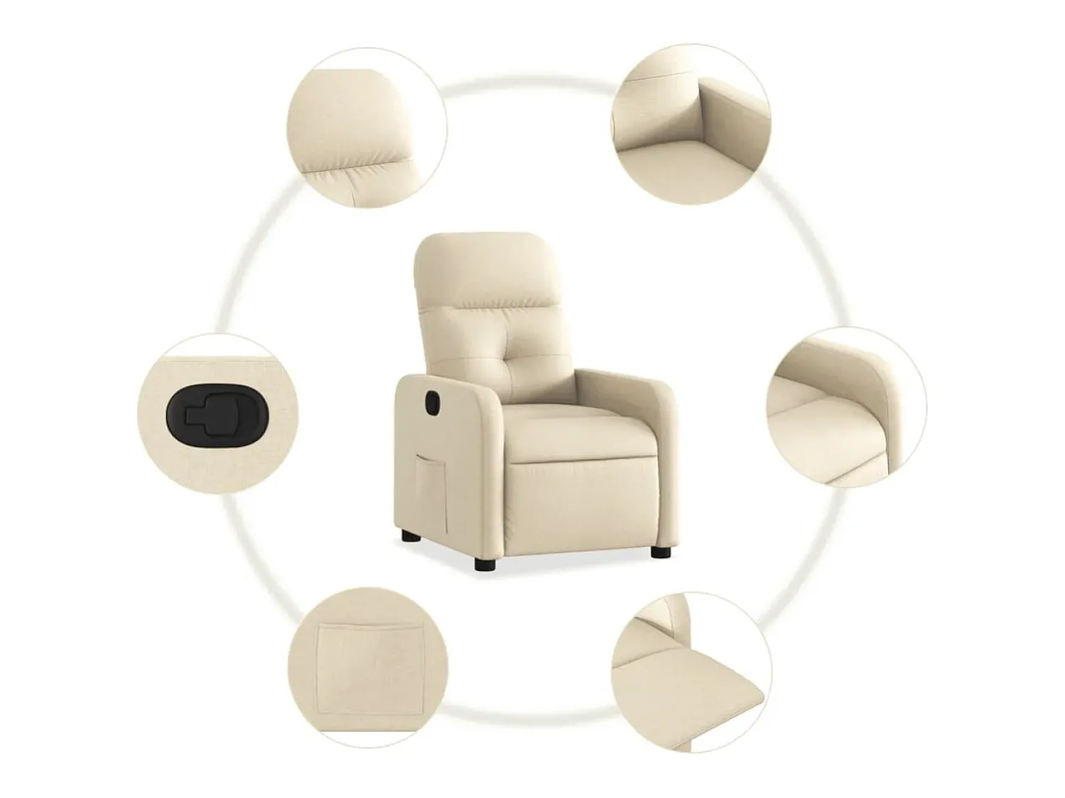 Poltrona Reclinável | Poltrona Confortável Relax tecido cor SHL260131^ Poltrona
