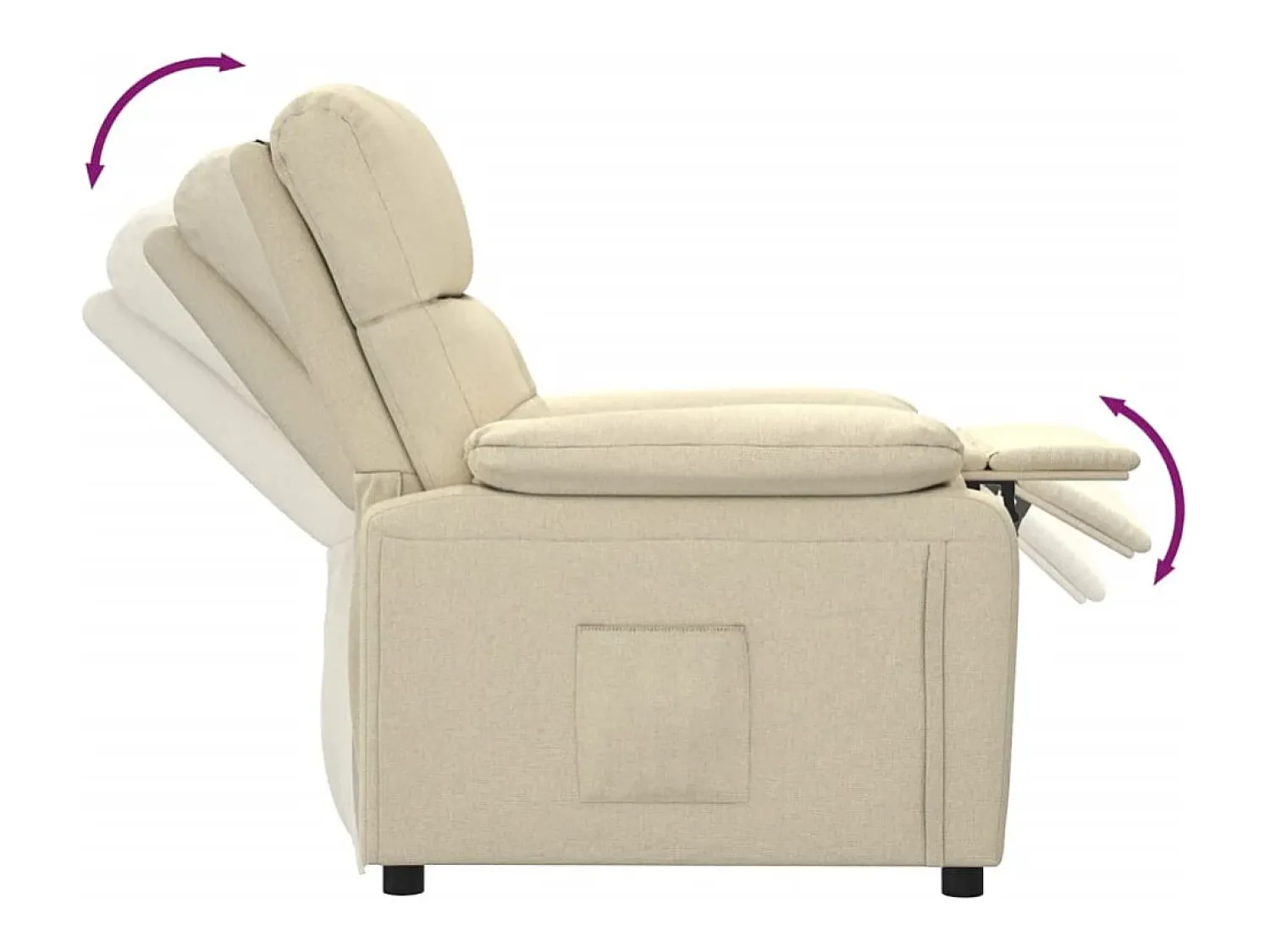 Poltrona| Poltrona Reclinável | Poltrona Confortável Relax tecido cor SHL726757 Creme