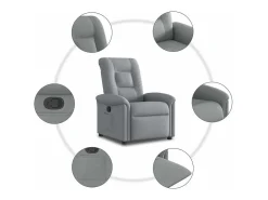 Poltrona Reclinável | Poltrona Confortável Relax tecido -claro SHL652758^ Poltrona