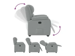 Poltrona| Poltrona Reclinável | Poltrona Confortável Relax tecido -claro SHL194850 Cinzento