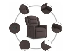 Poltrona* Poltrona Reclinável | Poltrona Confortável Relax tecido -escuro SHL441142 Castanho