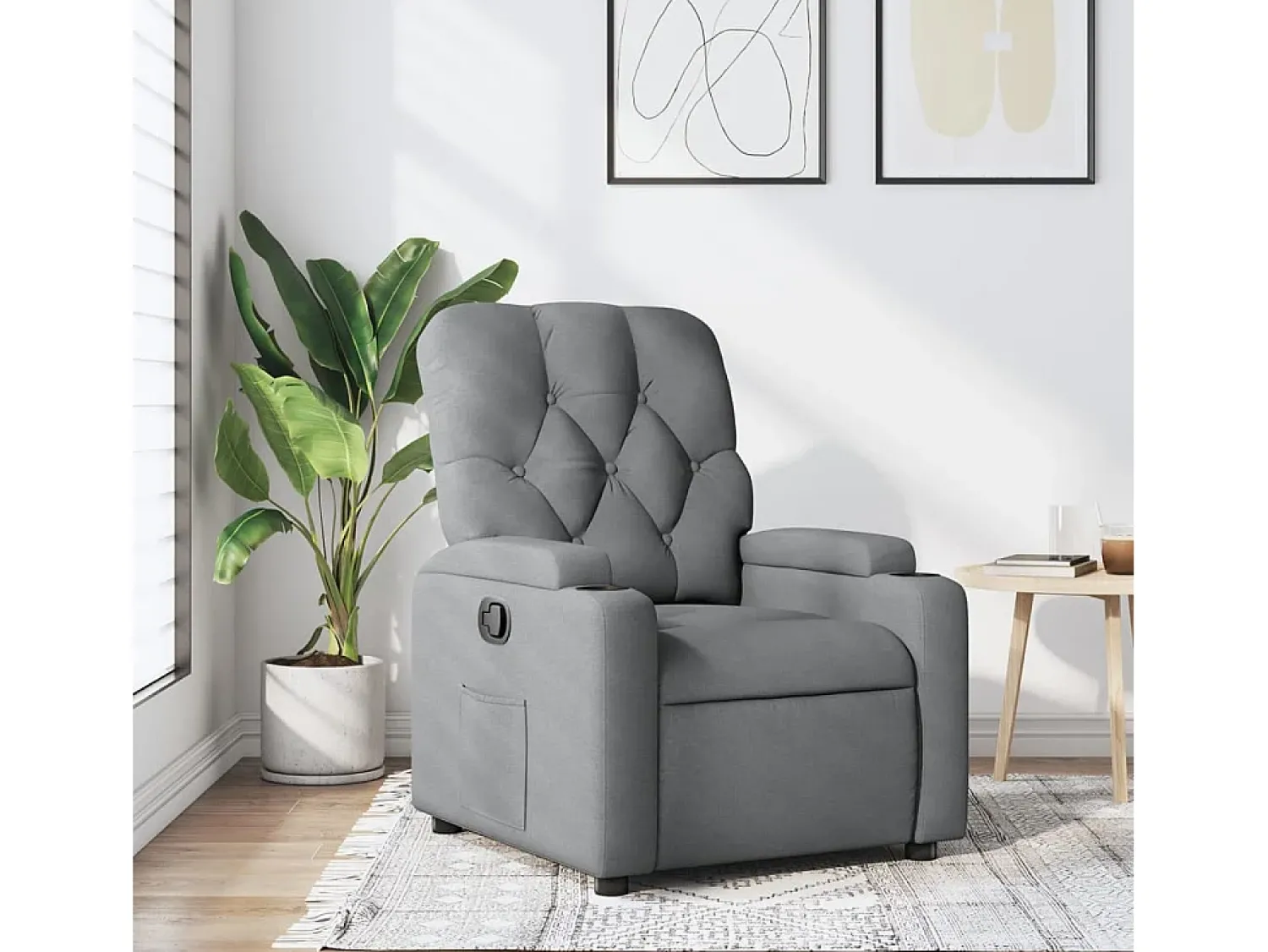 Poltrona* Poltrona Reclinável | Poltrona Confortável Relax tecido -claro SHL859793 Cinzento