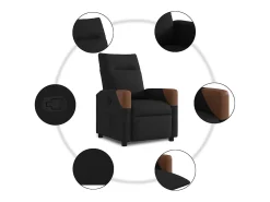 Poltrona| Poltrona Reclinável | Poltrona Confortável Relax tecido SHL88063 Preto