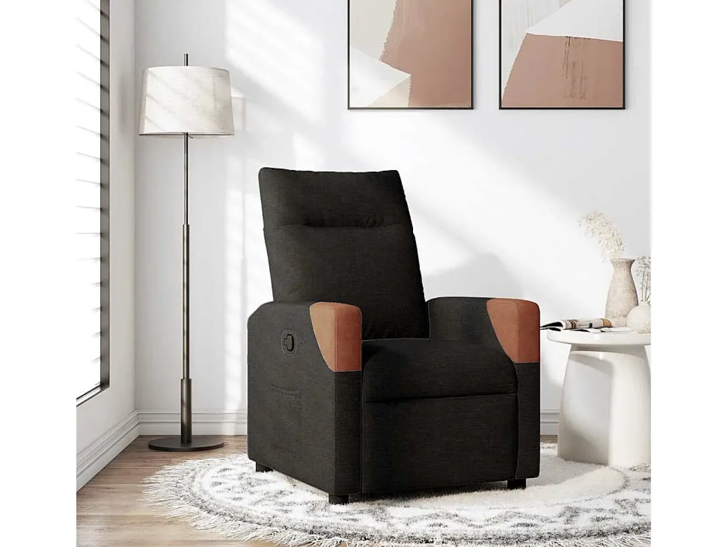 Poltrona| Poltrona Reclinável | Poltrona Confortável Relax tecido SHL88063 Preto