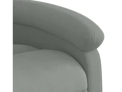 Clearance Poltrona Reclinável | Poltrona Confortável Relax veludo cinza claro SHL914167 Cinzento