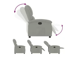 Clearance Poltrona Reclinável | Poltrona Confortável Relax veludo cinza claro SHL914167 Cinzento