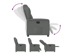 Online Poltrona Reclinável | Poltrona Confortável Relax tecido cinzento-escuro SHL807640 Cinza antracite