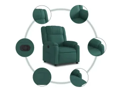 Online Poltrona Reclinável | Poltrona Confortável Relax tecido verde-escuro SHL921694 Verde pinho
