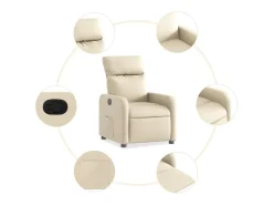 Online Poltrona Reclinável | Poltrona Confortável Relax tecido cor SHL233868 Creme