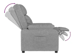 Poltrona* Poltrona Reclinável | Poltrona Confortável Relax tecido -claro SHL834057 Cinzento