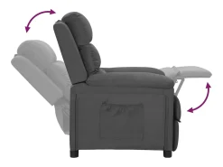 Poltrona| Poltrona Reclinável | Poltrona Confortável Relax tecido cinzento-escuro SHL102784 Cinza antracite