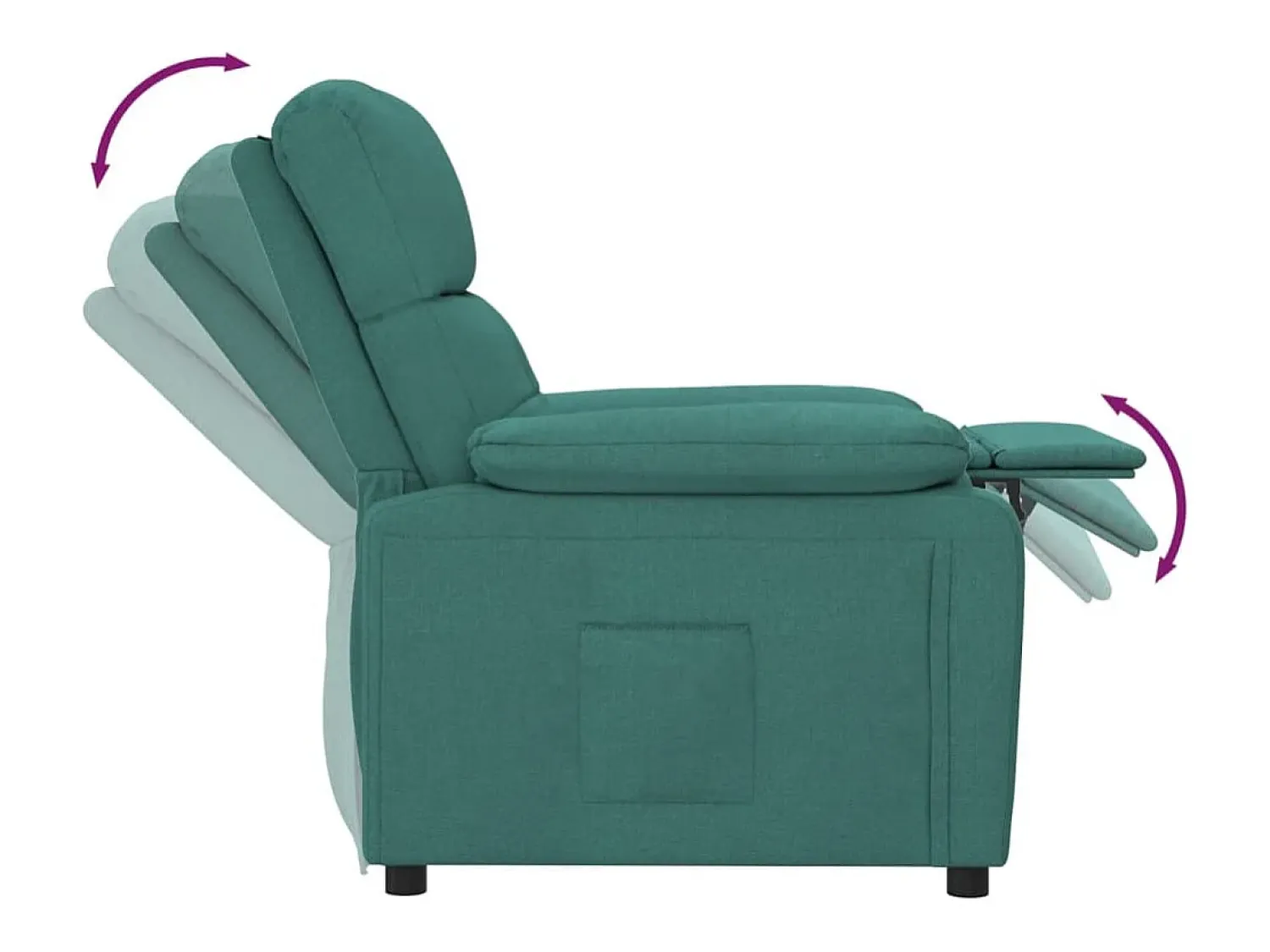 Poltrona Reclinável | Poltrona Confortável Relax tecido verde-escuro SHL554524 Verde pinho