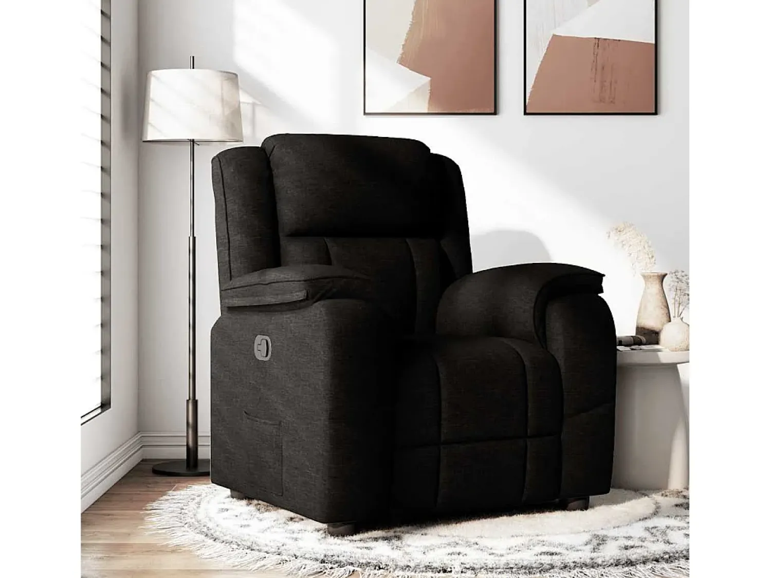 Poltrona* Poltrona Reclinável | Poltrona Confortável Relax tecido SHL880961 Preto