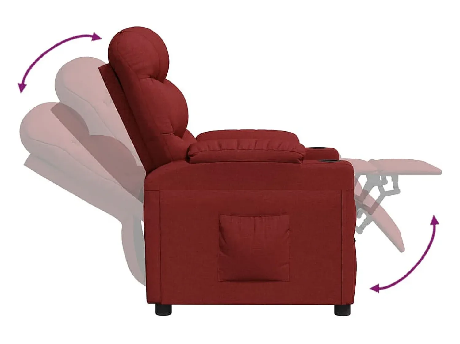 Poltrona| Poltrona Reclinável | Poltrona Confortável Relax tecido tinto SHL773778 Vermelho