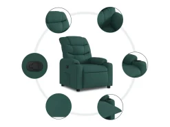 Poltrona| Poltrona Reclinável | Poltrona Confortável Relax tecido verde-escuro SHL553306 Verde pinho