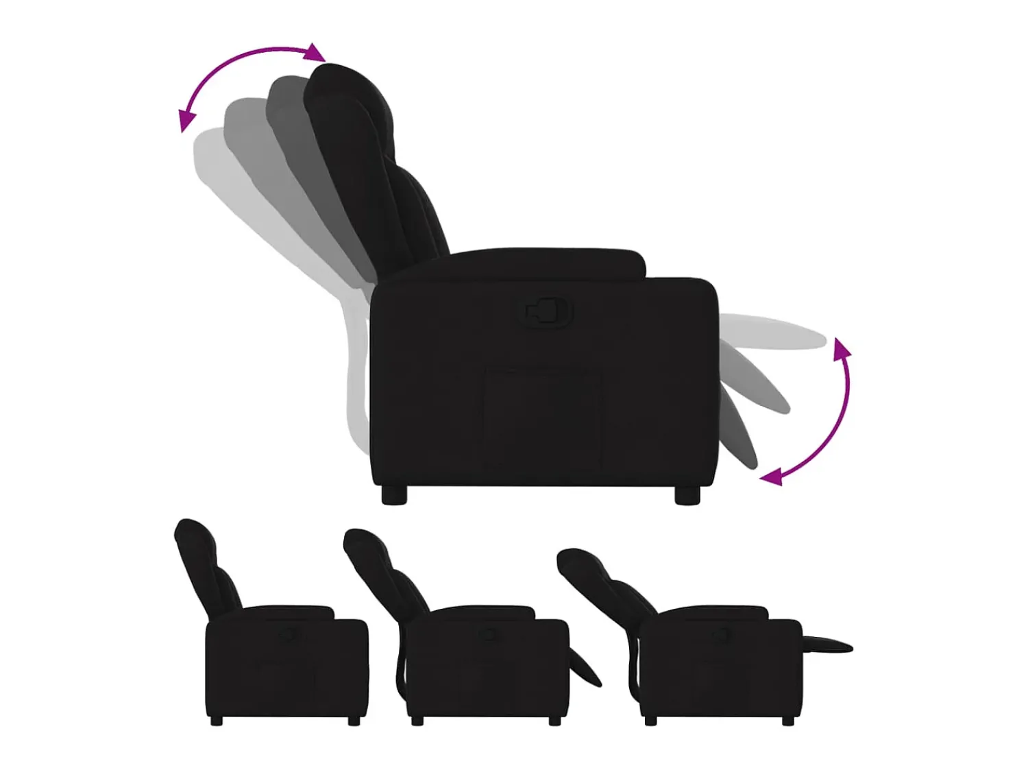 Poltrona Reclinável | Poltrona Confortável Relax tecido SHL611911^ Poltrona