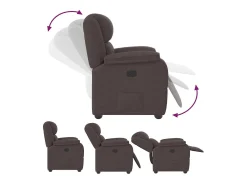 Best Poltrona Reclinável | Poltrona Confortável Relax tecido -escuro SHL407665 Castanho
