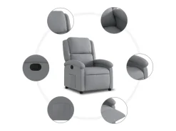 Poltrona Reclinável | Poltrona Confortável Relax tecido -claro SHL385912^ Poltrona