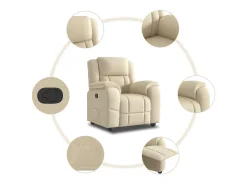 Poltrona| Poltrona Reclinável | Poltrona Confortável Relax tecido cor SHL763359 Creme