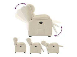 Poltrona| Poltrona Reclinável | Poltrona Confortável Relax tecido cor SHL763359 Creme