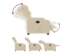 Poltrona| Poltrona Reclinável | Poltrona Confortável Relax tecido cor SHL26802 Creme