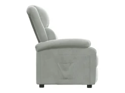 Poltrona Reclinável | Poltrona Confortável Relax veludo -claro SHL274489 Cinzento