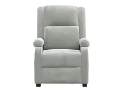 Poltrona Reclinável | Poltrona Confortável Relax veludo -claro SHL274489 Cinzento
