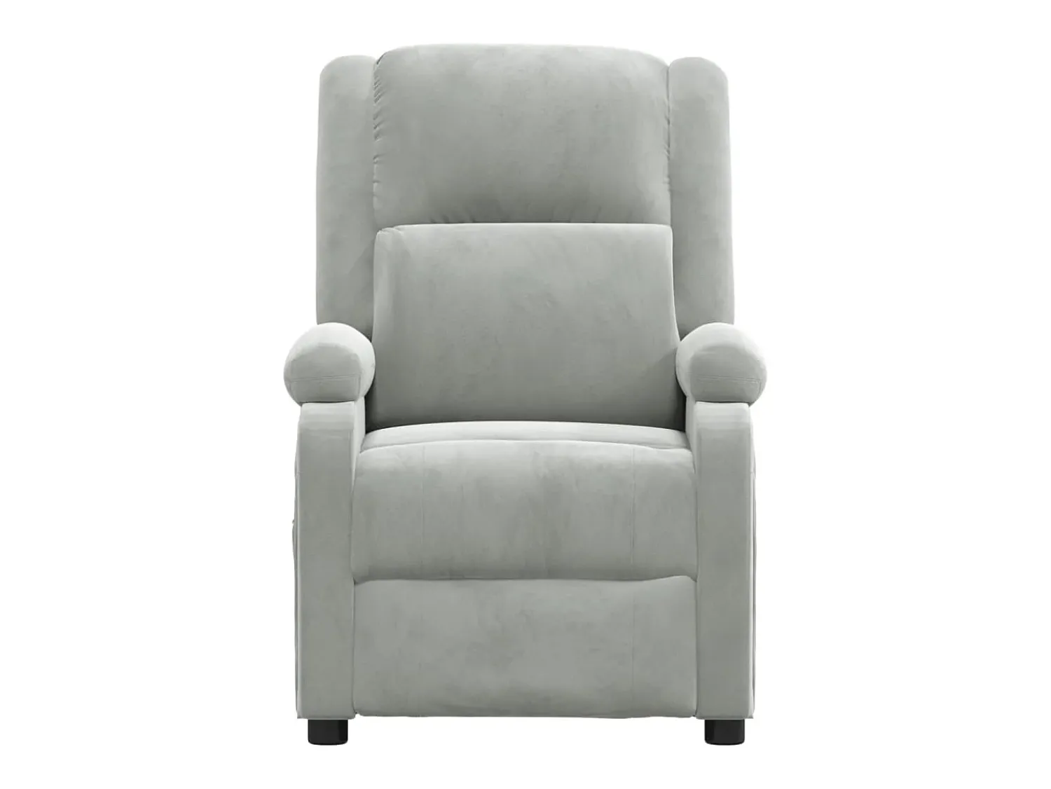 Poltrona Reclinável | Poltrona Confortável Relax veludo -claro SHL274489 Cinzento