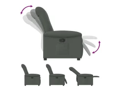 Discount Poltrona Reclinável | Poltrona Confortável Relax tecido cinzento-escuro SHL249459 Cinza antracite