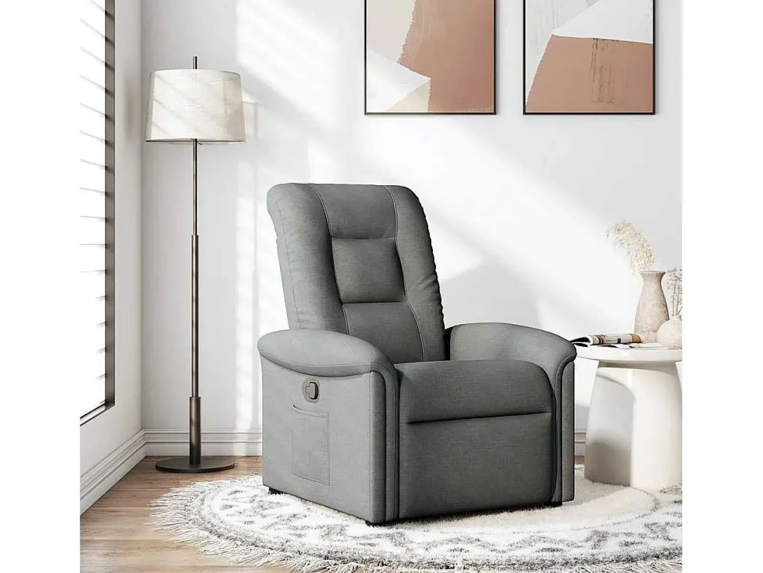 Discount Poltrona Reclinável | Poltrona Confortável Relax tecido cinzento-escuro SHL249459 Cinza antracite