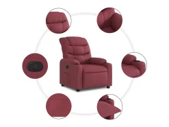 Poltrona| Poltrona Reclinável | Poltrona Confortável Relax tecido tinto SHL242306 Vermelho