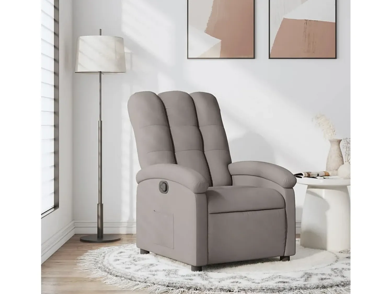 Poltrona Reclinável | Poltrona Confortável Relax tecido cinzento-acastanhado SHL521596^ Poltrona
