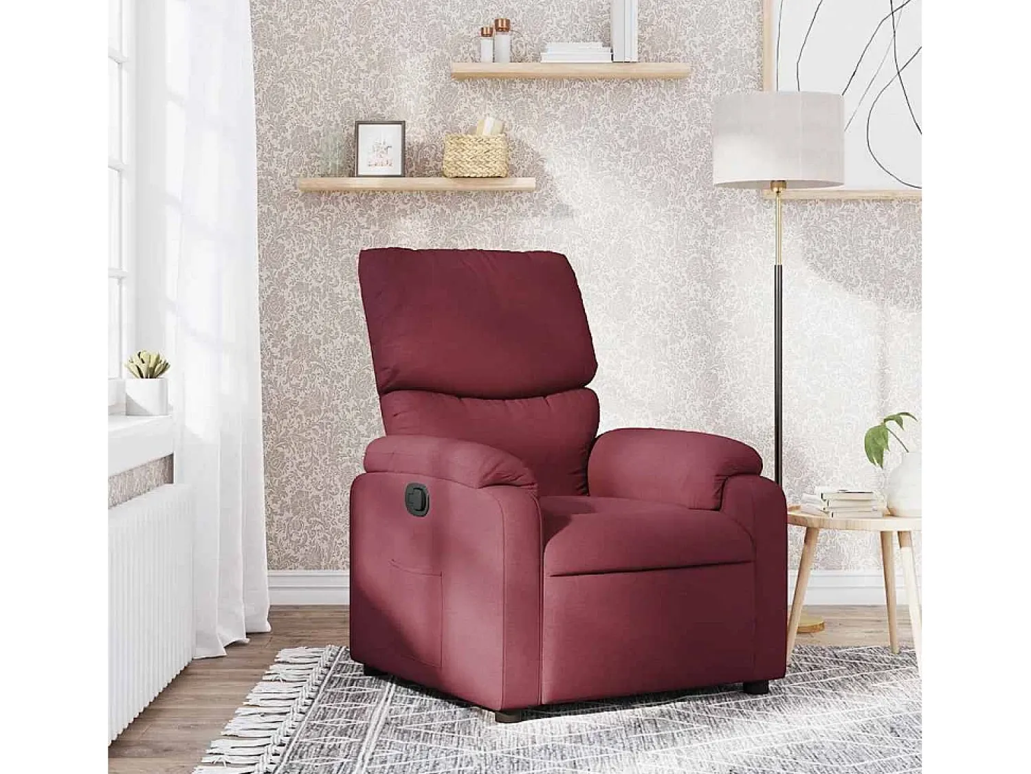 Poltrona| Poltrona Reclinável | Poltrona Confortável Relax tecido tinto SHL905744 Vermelho