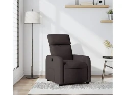 Poltrona* Poltrona Reclinável | Poltrona Confortável Relax tecido -escuro SHL301907 Castanho