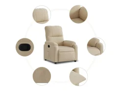 Poltrona Reclinável | Poltrona Confortável Relax tecido de microfibra cor SHL696698^ Poltrona