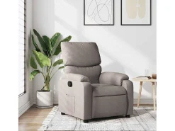 Hot Poltrona Reclinável | Poltrona Confortável Relax tecido cinzento-acastanhado SHL12937 Taupe