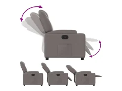 Poltrona Reclinável | Poltrona Confortável Relax tecido cinzento-acastanhado SHL43565^ Poltrona