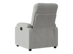 Poltrona| Poltrona Reclinável | Poltrona Confortável Relax tecido de microfibra cinza-claro SHL92132 Cinzento