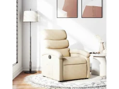 Poltrona* Poltrona Reclinável | Poltrona Confortável Relax tecido cor SHL860794 Creme