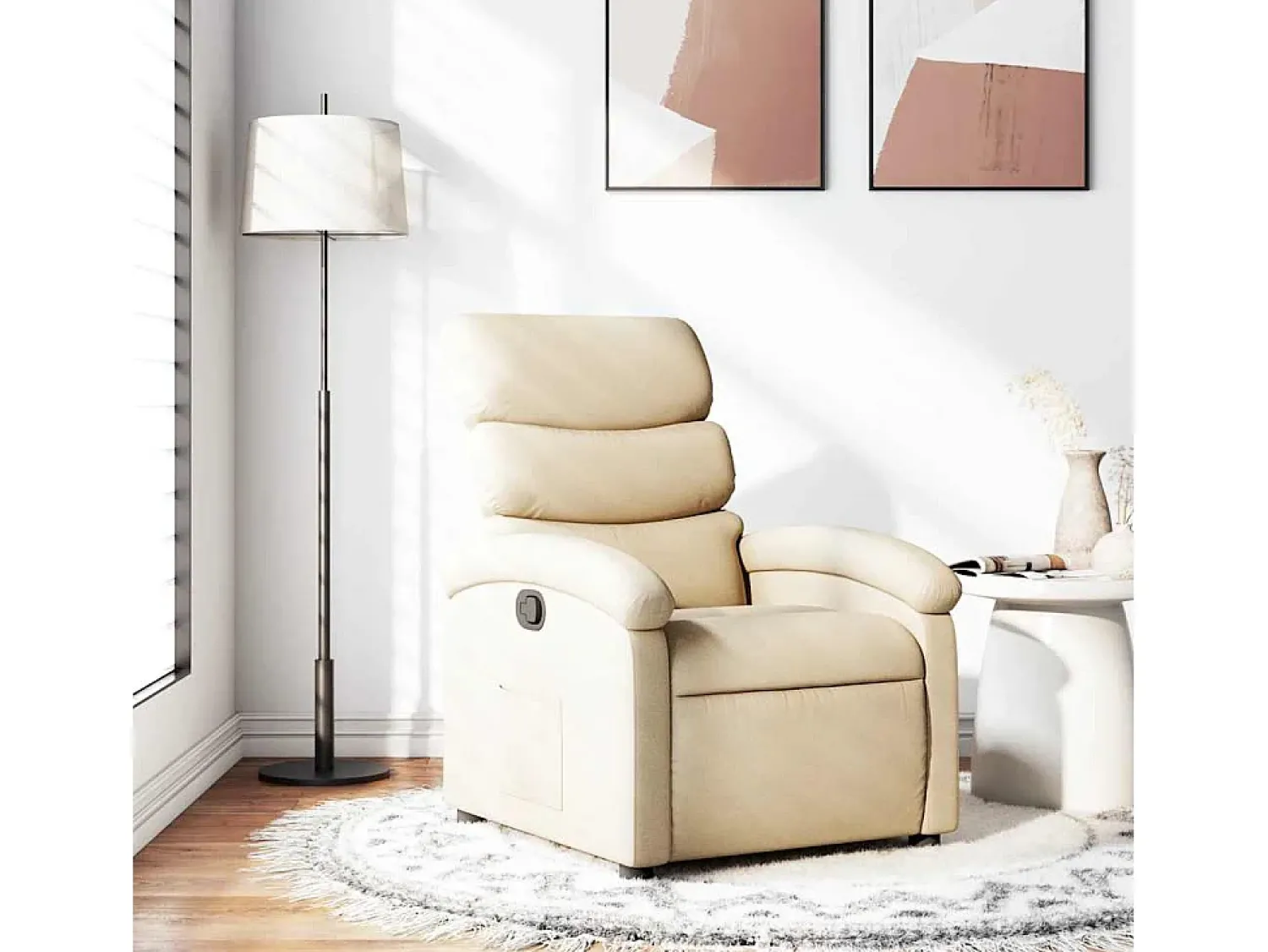 Poltrona* Poltrona Reclinável | Poltrona Confortável Relax tecido cor SHL860794 Creme